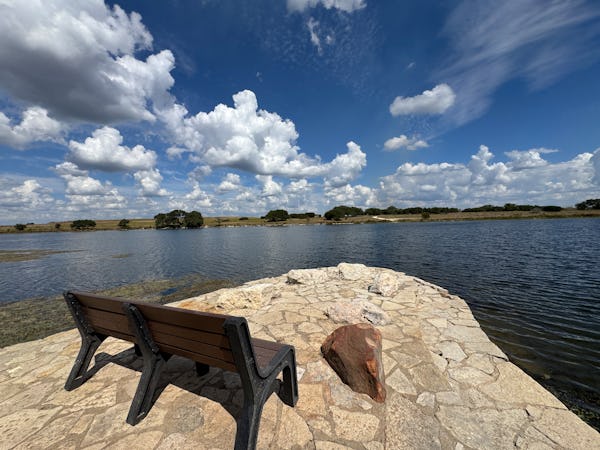 Notre point de vue pour le déjeuner au Rough Creek Lodge. 