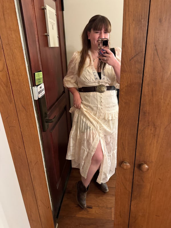 Je portais l’esthétique cowboycore au Texas. 