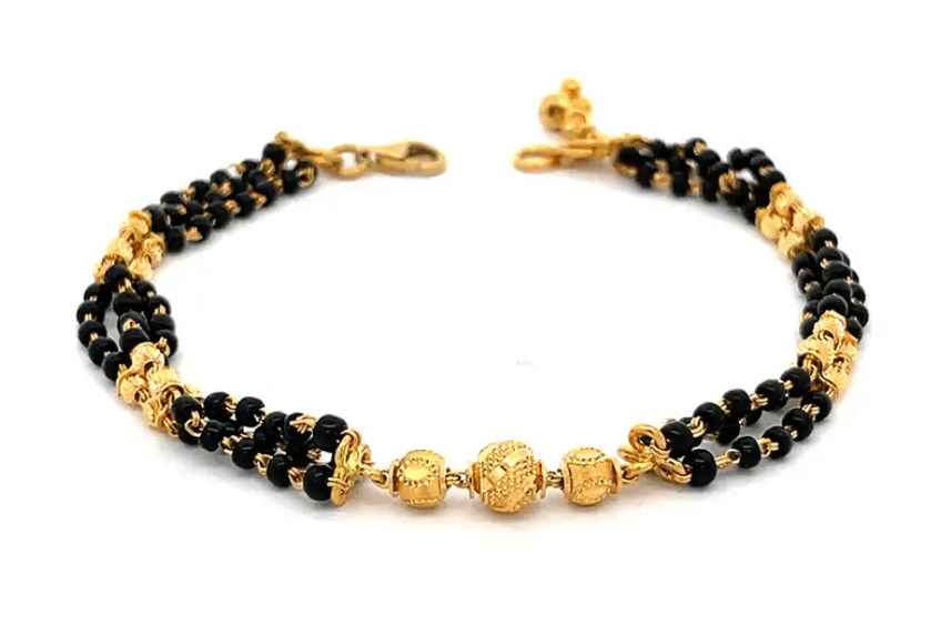 bracelet élégant en perles d'or