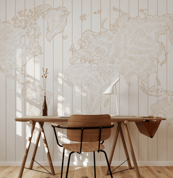 Fonds d'écran de la carte du monde scandinave