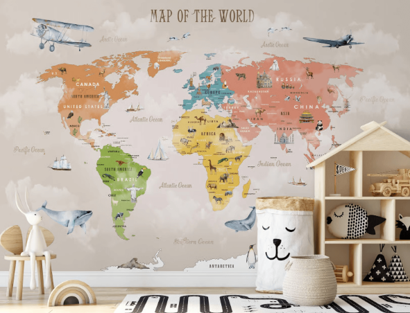 Fonds d'écran colorés de la carte du monde